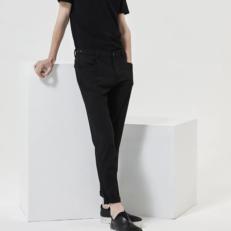 DAVID NAMAN Casual Pants Men's Black-3