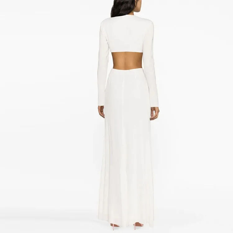 Blumarine Long-Sleeved Dresses Women's White-2
