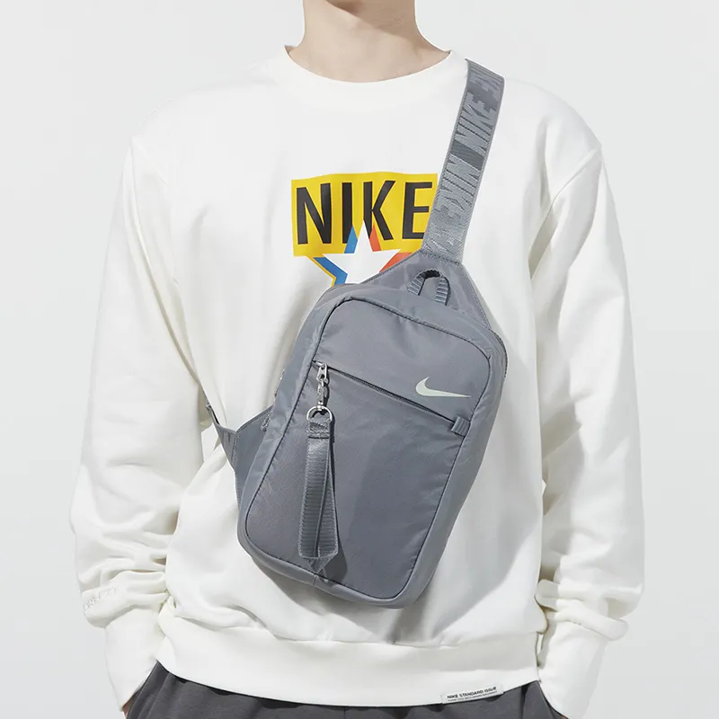 Nike Fabric Shoulder Bag Crossbody Bag Sling Bag Fanny Pack Regular Unisex Gray-4