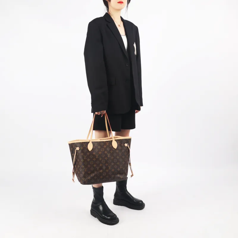 LOUIS VUITTON NEVERFULL Coated Canvas With Leather Combo Bag, Tote Bag, Shopping Bag, Handbag, Shoulder Bag Women's-9