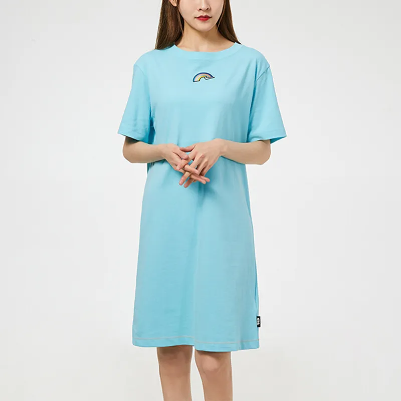 Nike Short Sleeved Dresses Women's Pink Blue-2
