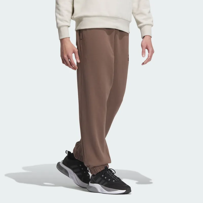 Adidas Verbiage Pants Knitted Sports Pants Men's Stratum Dark Earthy Brown-3