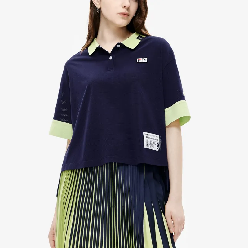 FILA X MIHARA YASUHIRO Polo Shirts Women's Sunset Blue-4
