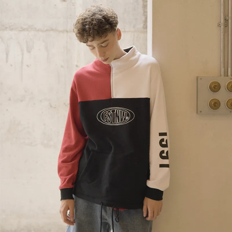 STNW Stand Collar Sweatshirt Unisex Multicolor-2