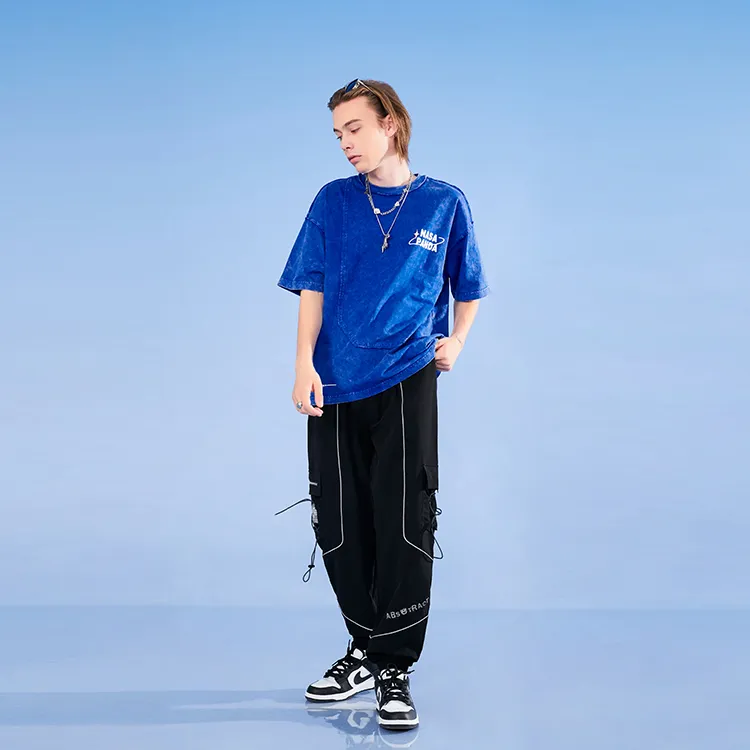 LAMLICKA Jogger Moderate Casual Pants Unisex Black-3