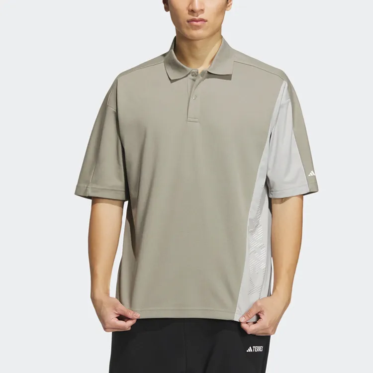 Adidas Polo Shirt Men's Pebble Silver Gray-1