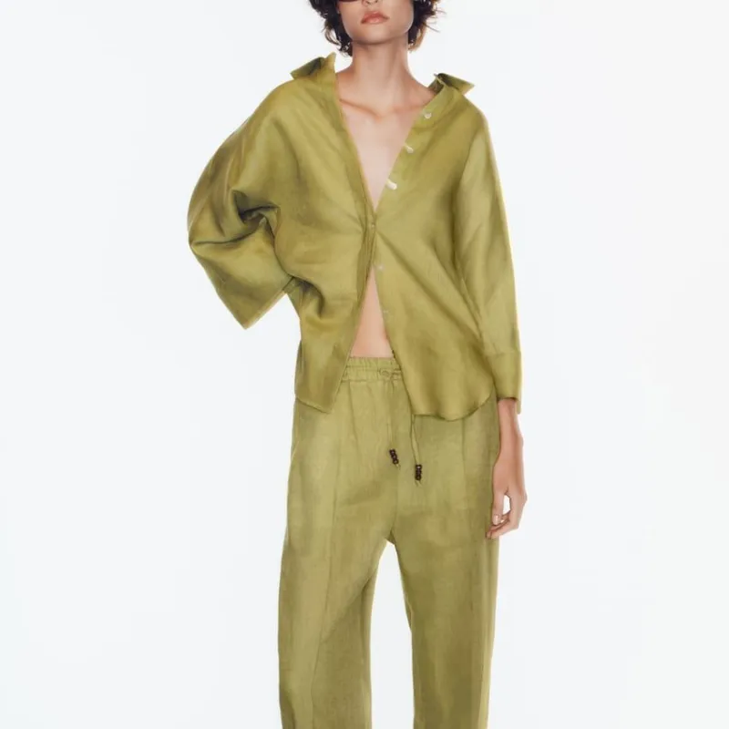 ZARA Shirts Women's Olive Green-2