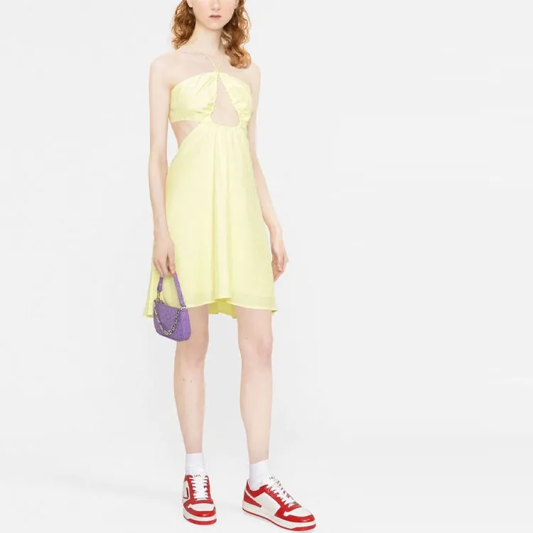 Rotate Sleeveless Dresses Women's Yellow-2