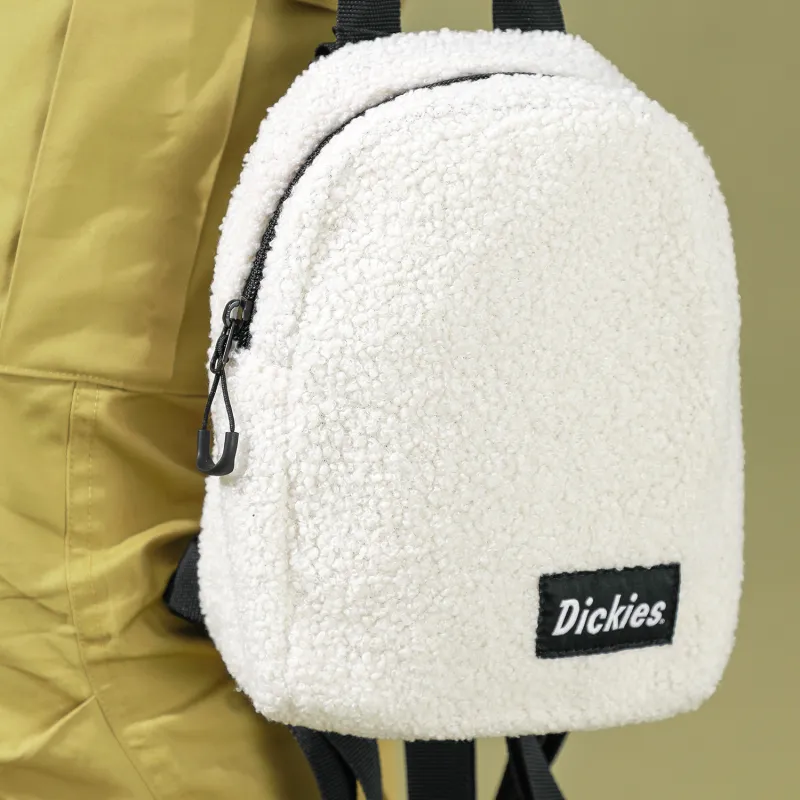 Dickies Sherpa Polar Fleece Backpack Mini Unisex White-3