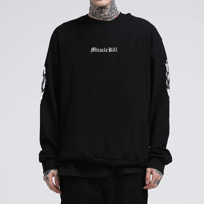 MIRACLE KILL Crew Neck Loose Fit Regular Sweatshirt Unisex-6