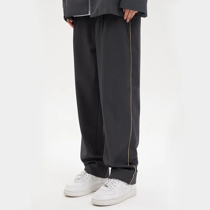 AMONSTER Little Monster Amun Straight Casual Pants Unisex Dark Gray-4