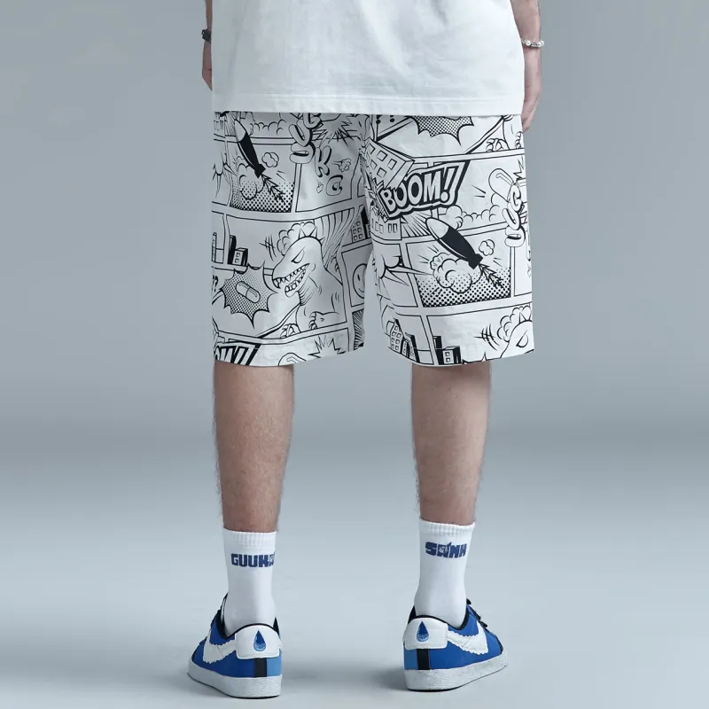 Guuka Casual Shorts Unisex White-2