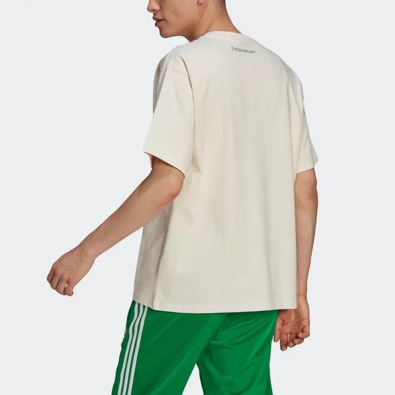 Adidas Originals Drop Shoulder Sleeve T Shirt Unisex Ecru-2