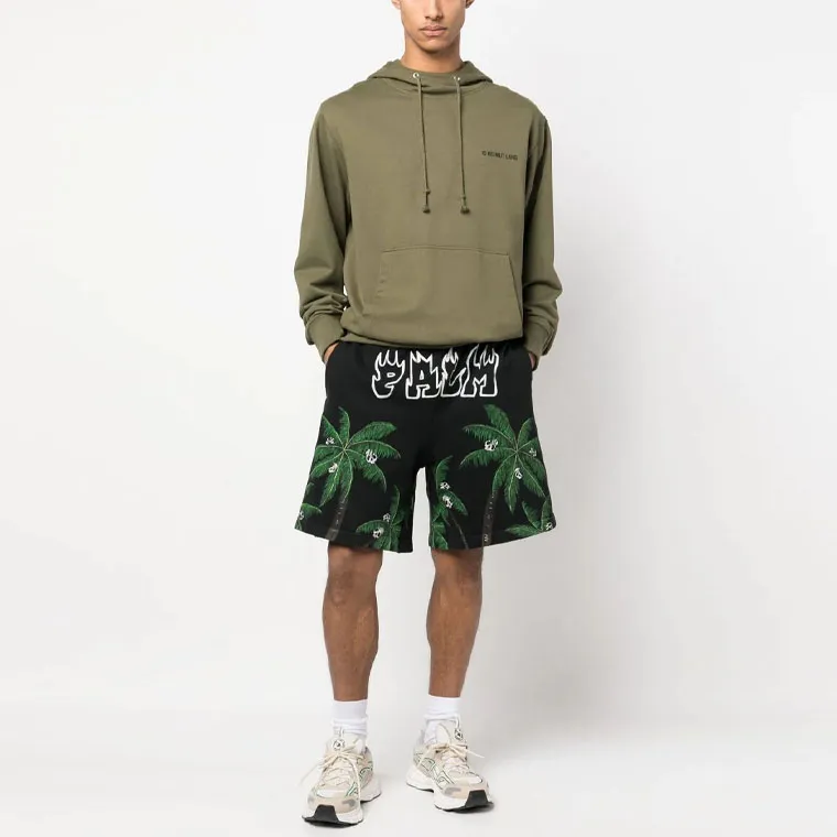 PALM ANGELS Palms & Skull Vintage Sweatshorts-2