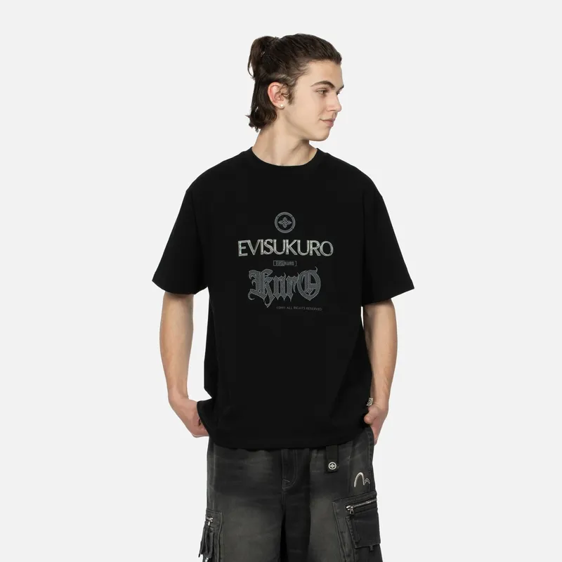 EVISU T Shirts Men Black-2