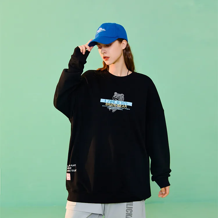 LAMLICKA Crew Neck Loose Fit Regular Sweatshirt Unisex-6