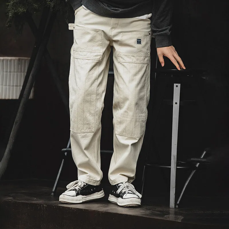 MADEN Jeans Men Ecru-3