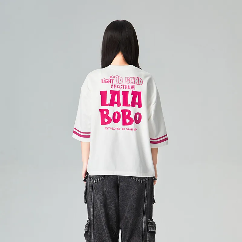 LALABOBO Crop Tops Women's White-2