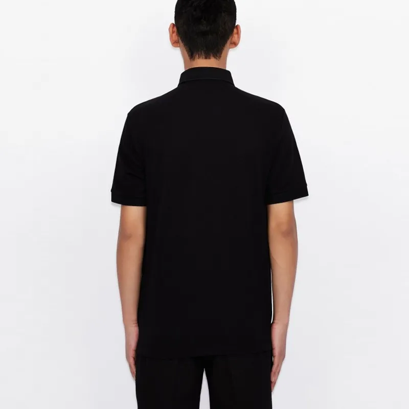 ARMANI EXCHANGE Logo embroidered Cotton Polo Shirt-3