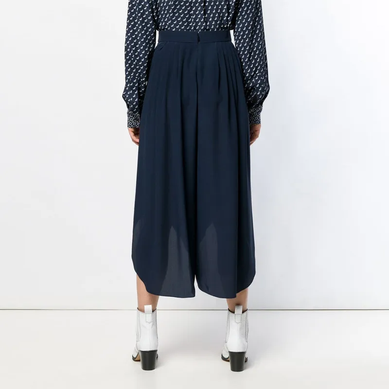 Chloé Casual Pants Women's Dark Blue-2