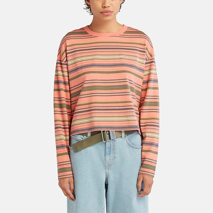 Timberland Crop Tops Women's Shell Pink-2
