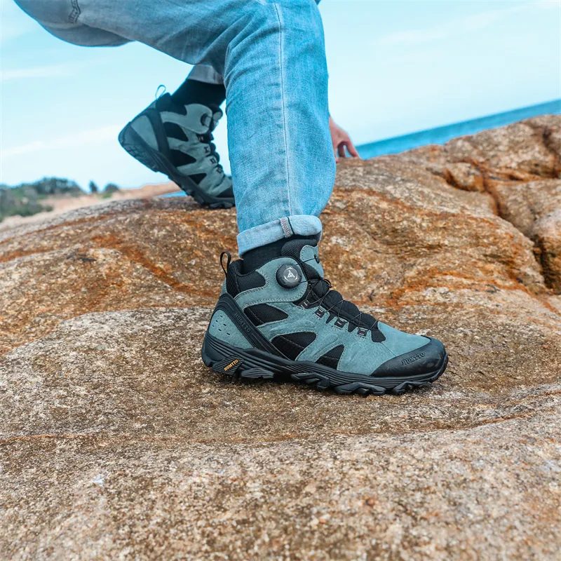 HUMTTO Slip Resistant, Abrasion Resistant, Cushioning, Waterproof Mid Top Hiking Shoes Men's Jasper-5