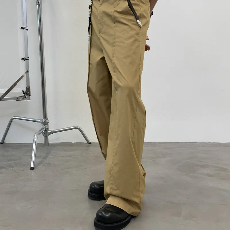 ROARINGWILD Casual Pants Unisex Khaki-5