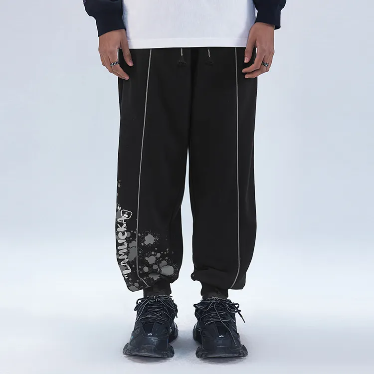 LAMLICKA Knitted Sweatpants Unisex Black-2