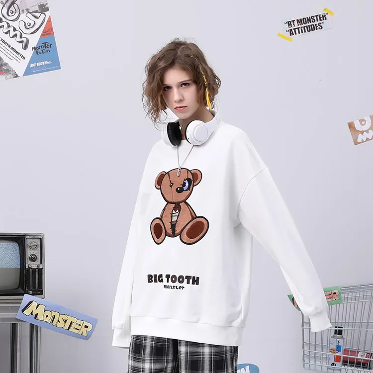 Bt Crew Neck Loose Fit Regular Sweatshirt Spring Fall Unisex-8