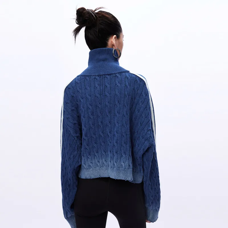 UOOYAA Loose Fit Sweater Women's Blue-2