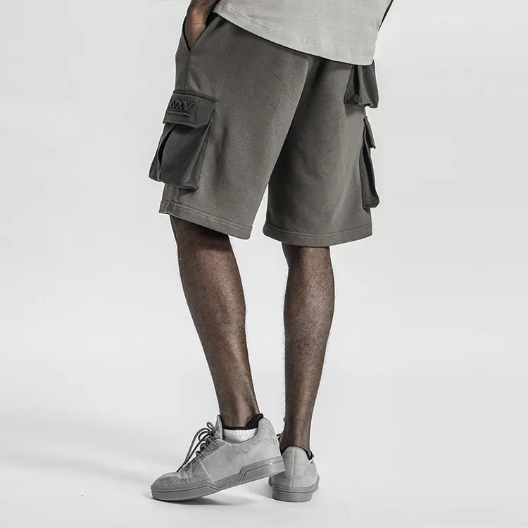 NORVINCY Sports Breathable Straight Fit Knitted Fabric Cargo Shorts Unisex-4