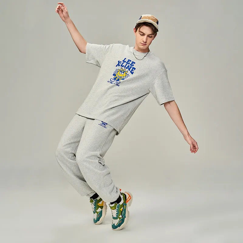 Lee SS23 Knitted Sports Pants Unisex Gray-4