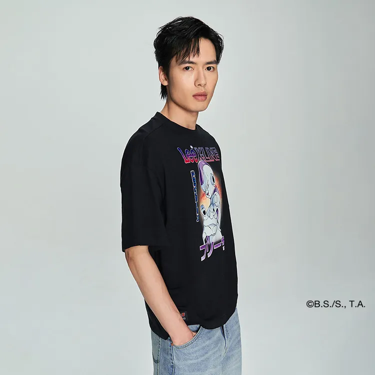 Lee X Dragon Ball Co brand T Shirts Men Black-7