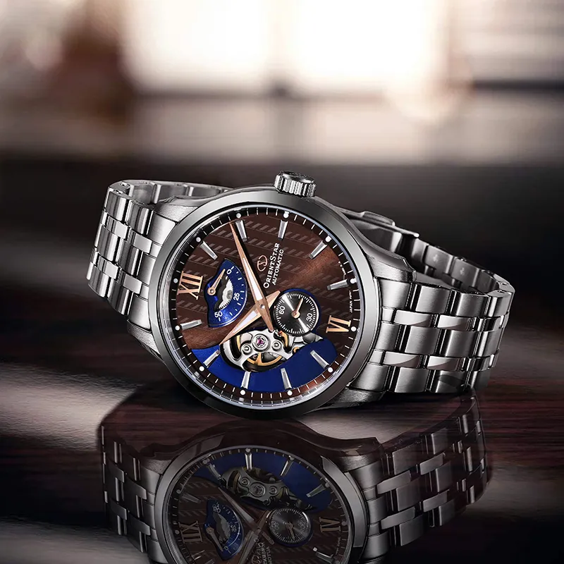 ORIENT STAR Automatic Mechanical Movement Stainless Steel Strap Watch Men's Watches Cut Out Dial RE DWAV0B02Y00B-2