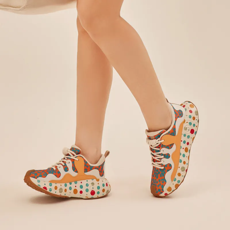 U.IN Painted Travel Shoes Camouflage 2 Fabric Brava 3 Polka Dot Plant Casual Shoes Women's-8
