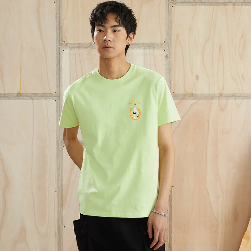 Dickies T Shirt Unisex Light Yellow Green-4
