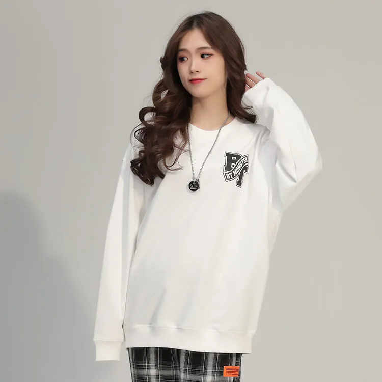 Bt Crew Neck Loose Fit Sweatshirt Spring Fall Unisex-6
