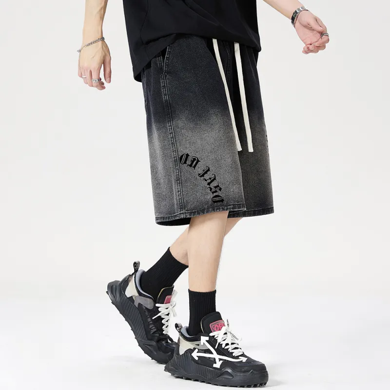 JASONWOOD Cowboy On The Run Summer Denim Shorts Unisex-4