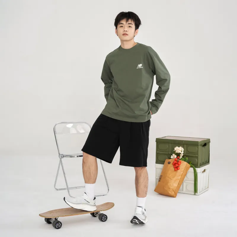 New Balance Drop Shoulder Sleeve T Shirt Men's Army Green-5