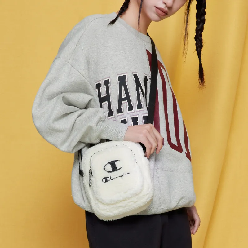 Champion Fabric Shoulder Bag Unisex Ecru/Brown/Pink-6