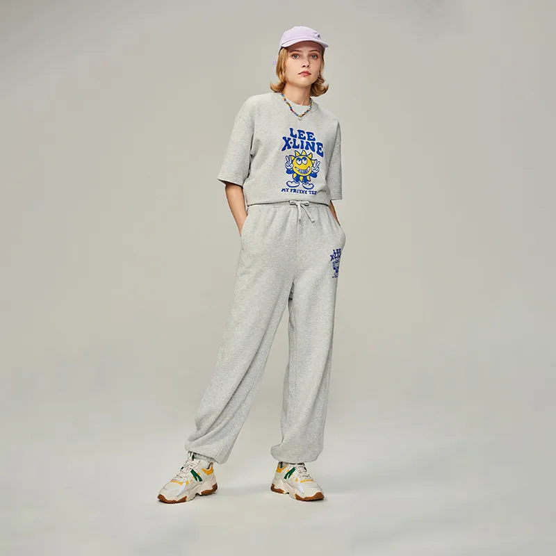 Lee SS23 Knitted Sports Pants Unisex Gray-5