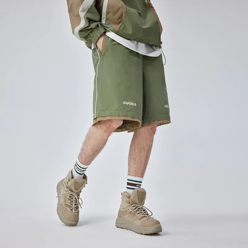 Guuka Casual Shorts Men Army Green-7
