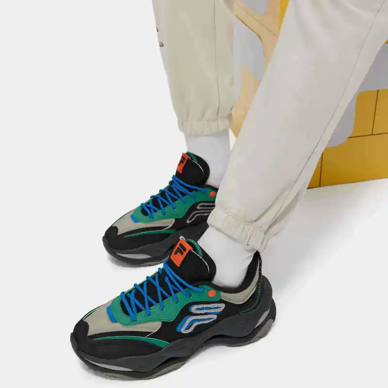 FILA FUSION Bianco 2 Sneakers 'Black Green Blue' Women's-10
