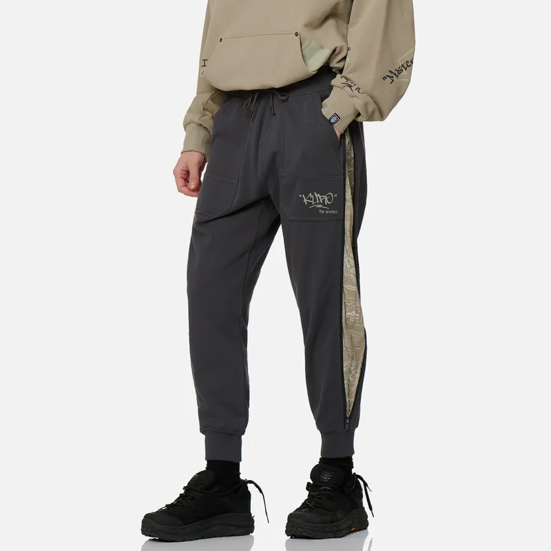 EVISU FW22 Sports Pants Men's Dark Charcoal-2