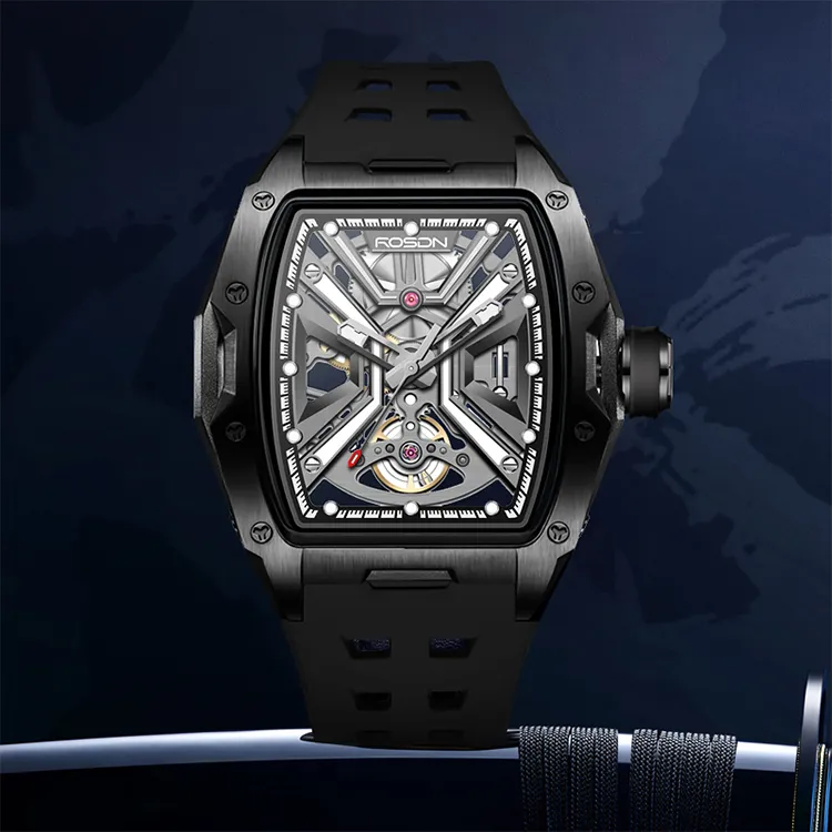 ROSDN Climber's Phantom Collection Automatic Mechanical Movement Watch Men's Watches Black Dial G2710-3