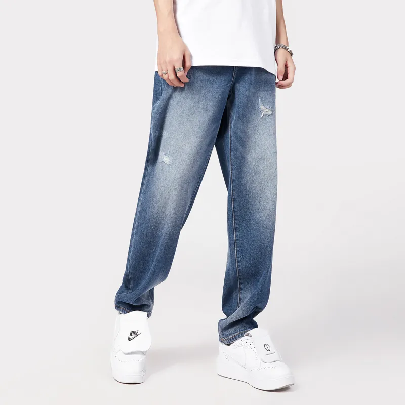 GUKUUL Straight Jeans Unisex Blue-5
