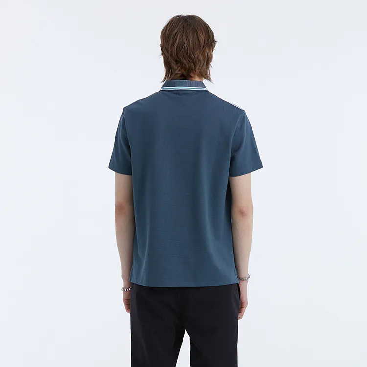 DAVID NAMAN Laputa Collection Polo Shirts Men Gray Blue-3
