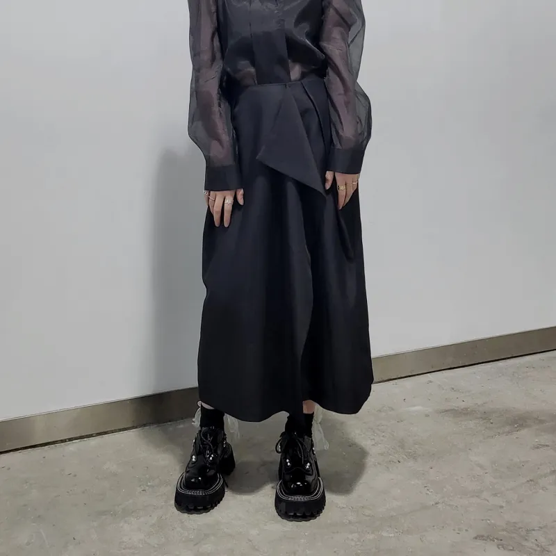 BIENKIMIIYE SS22 Long Skirt Black-2