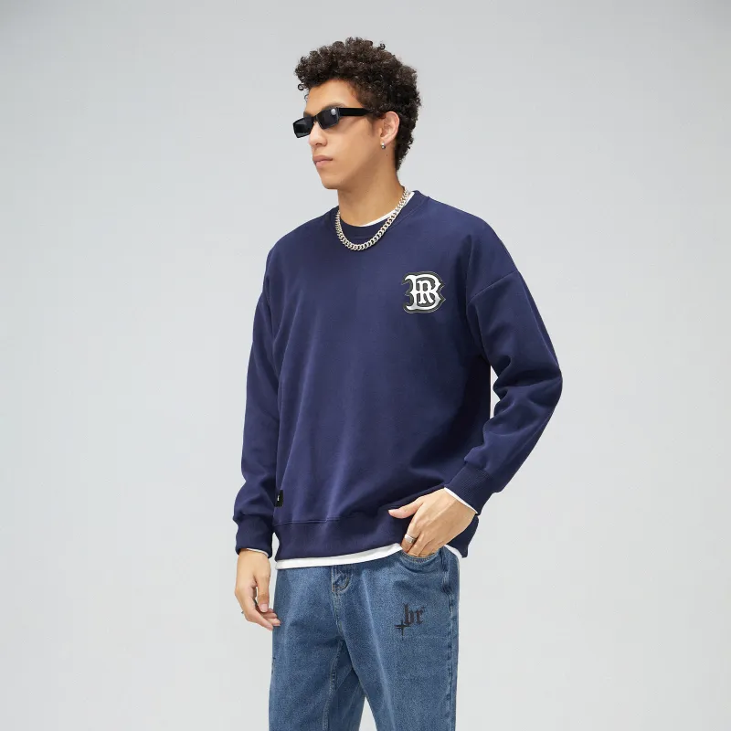 BRNR Crew Neck Loose Fit Sweatshirt Spring Fall Unisex-19
