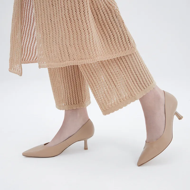 CHARLES&KEITH Mary Jane Shoes Women's Low Top Flesh-4